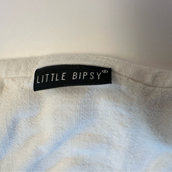 Little Bipsy White Linen Shorts 2-3T - Picture 3 of 4